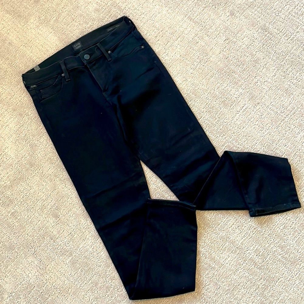 NWOT citizens of humanity Avedon ultra skinny jet black jeans size 28.